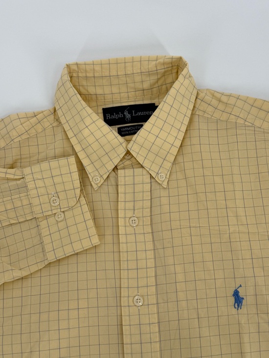 Ralph Lauren Other - Ralph Lauren Yarmouth Mens 16.5 34/35 Yellow Blue Grid Check Shirt